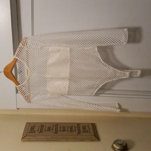 NWOT- White fishnet bodysuit